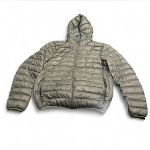 United Colors Of Benetton Olive and Charcoal Puffer Jacket